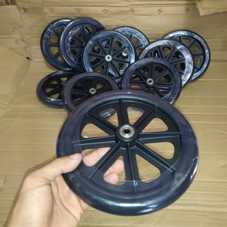 Quality Ban Depan Kursi Roda 8 Inch Donat Abu/Hitam Berkualitas