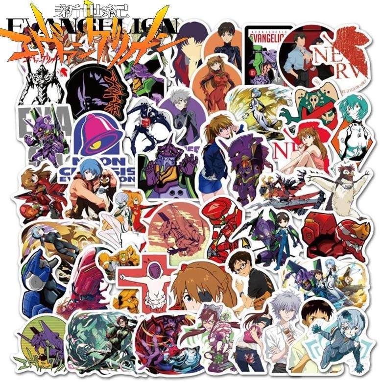 

50/100 Pcs Anime EVANGELION EVA Stickers Pvc Waterproof Graffiti Cartoon Decals Skateboard Luggage Stickers Waterproof Stickers