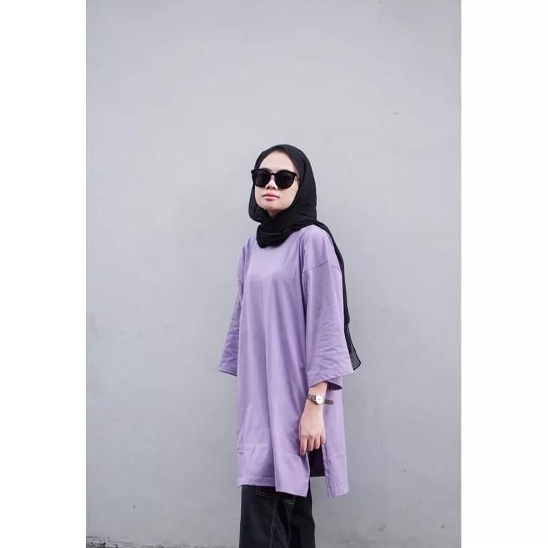 Kaos Polos Oversized Busui Hijab Friendly Original