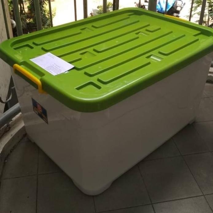 

Terlaris ( By Gojek Grab Only ) Box Kontainer 150 Liter Plastik Roda