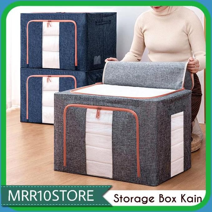 

Terlaris Storage Box Kotak Baju Kotak Penyimpanan Besar Tempat Pakaian Selimut Boneka Rangka Kawat Premium