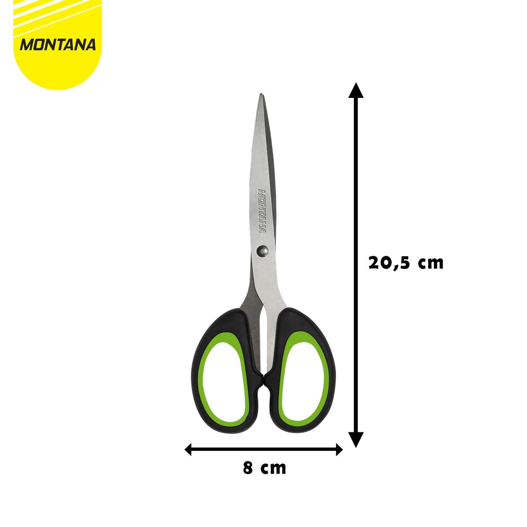 

MONTANA SCISSORS GUNTING STAINLESS STEEL 20.5 CM MULTIPURPOSE KUAT TAJAM ANTI KARAT STL-580/LUSIN