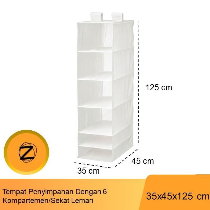 

Terlaris Tempat Penyimpanan Dengan 6 Kompartemen/Sekat Lemari 35X45X125 Cm