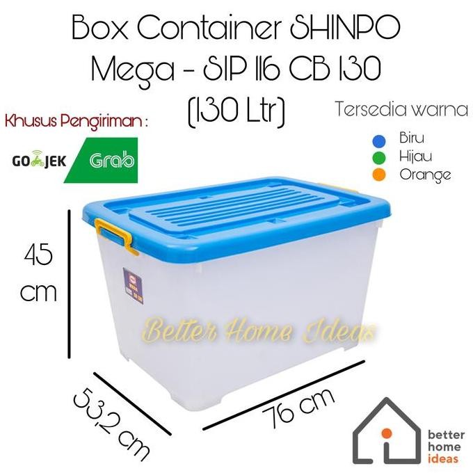 

Terlaris Box Container Shinpo Mega - Sip 116 Cb 130 (130 Liter) [Gojek/Grab]