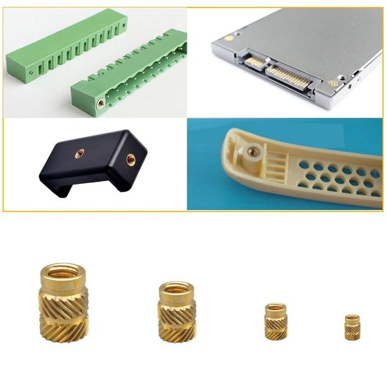 Carlosmomok12 300Pcs Knurled Insert Nut Bahan Kuningan Nut Thread Insert Knurled Nuts M2 M3 M4 M5 Sp