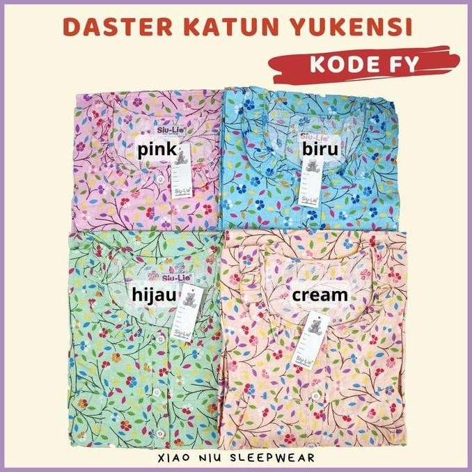 Daster Katun Yukensi Siu Lie / Baju Tidur Wanita Original