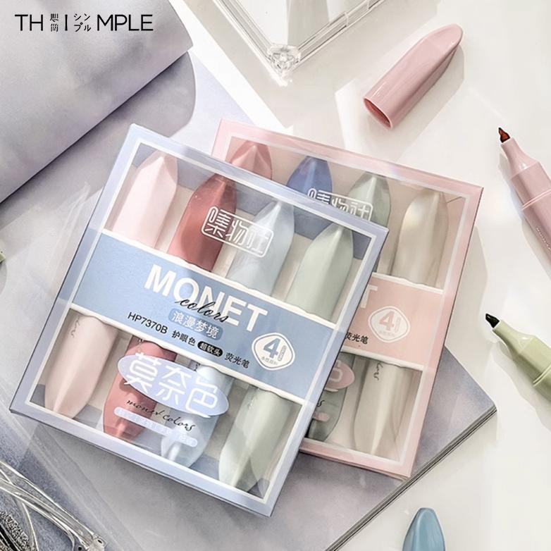 

Ready STOCK BISA COD - 4pcs/set HIGHLIGHTER WARNA SOFT PASTEL-THIMPLE