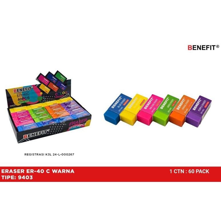 

Penghapus Benefit Warna Kecil ( 1pak/40pcs )
