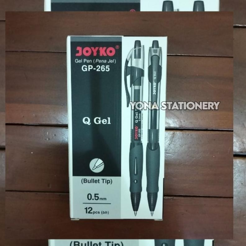

Pulpen Q Gel Joyko GP-265 | 0.5mm | ISI 12 PCS | TERSEDIA HITAM BIRU