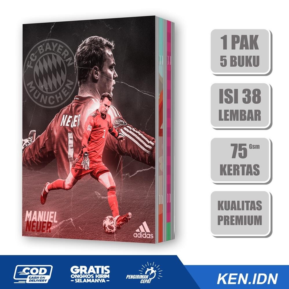 

KEN.IND - BUKU TULIS SEKOLAH CUSTOM SEPAK BOLA NEUER BERGARIS 38 LEMBAR 1 PAK ISI 5 BUKU/ BUKU TULIS ANIME/ BUKU AESTHETIC/ BUKU CATATAN