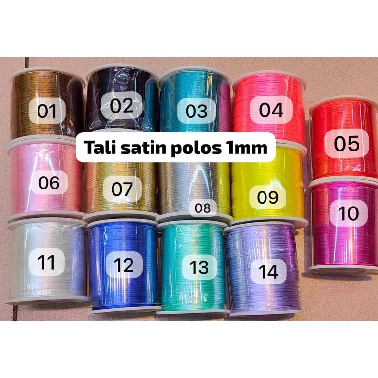 

TALI SATIN POLOS 1mm isi 1 roll sekitar 100 meter AST