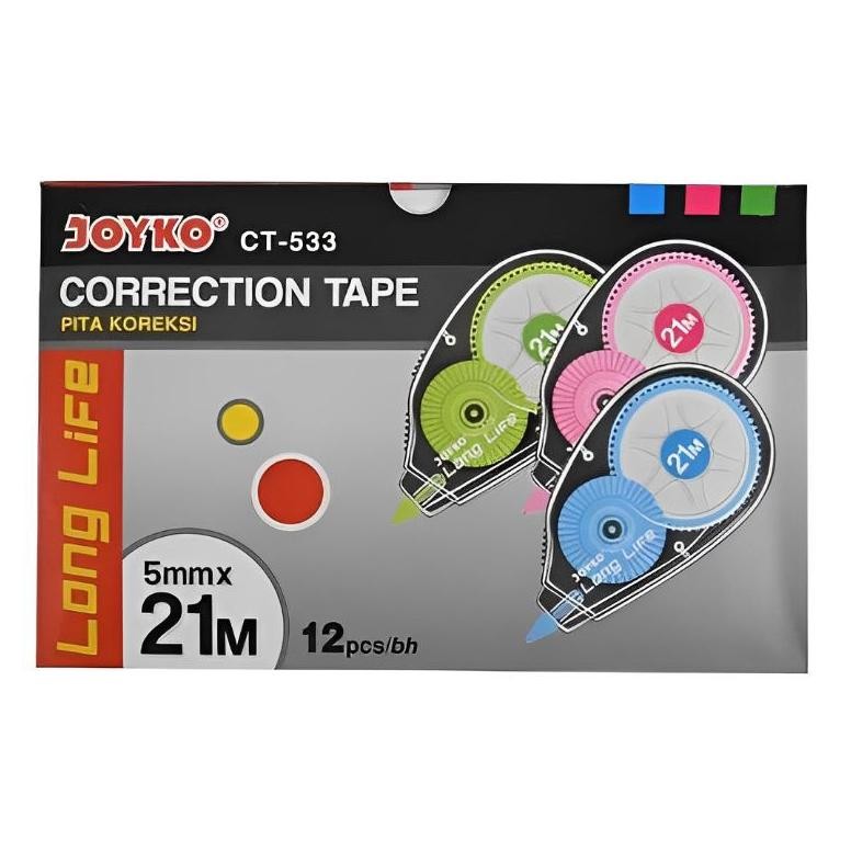 

CORRECTION TAPE JOYKO CT-533 21METER (12PCS)