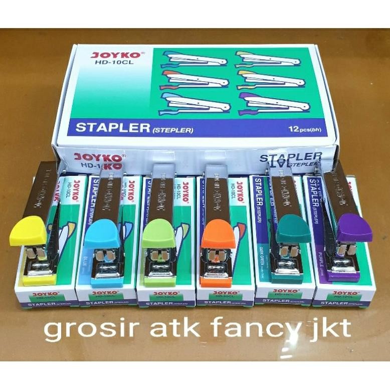 

HD10 Stapler Stepler Jepretan Cekrekan Hekmesin Joyko HD-10 CL ( color / warna ) Kecil AST