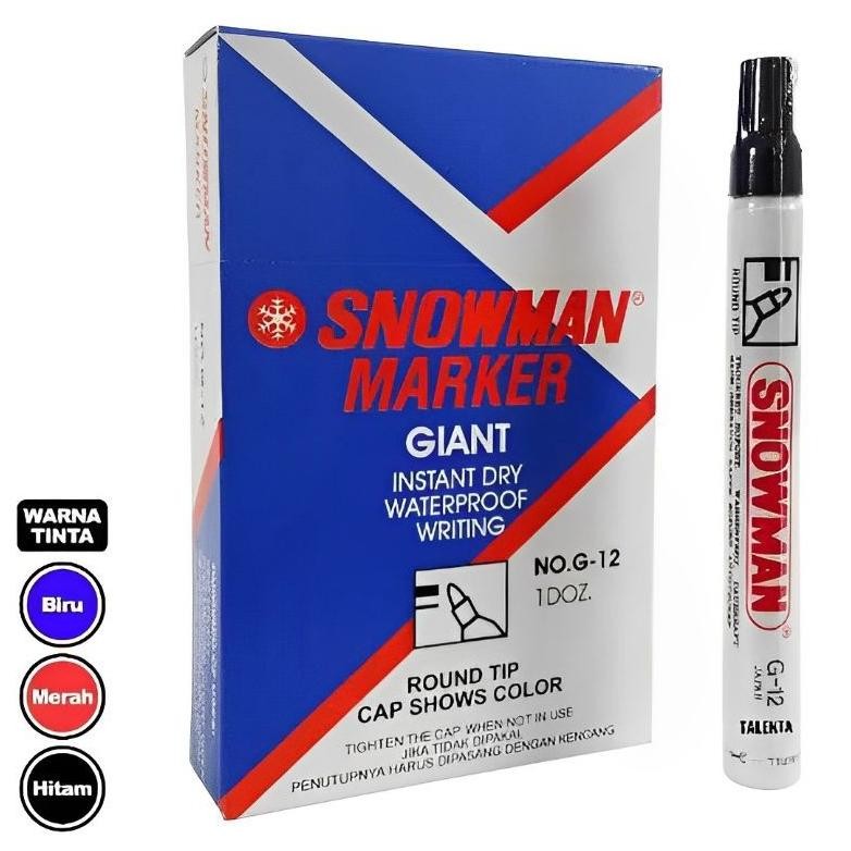 

SNOWMAN G-12 SPIDOL PERMANEN MARKER (1PAK/12PCS)