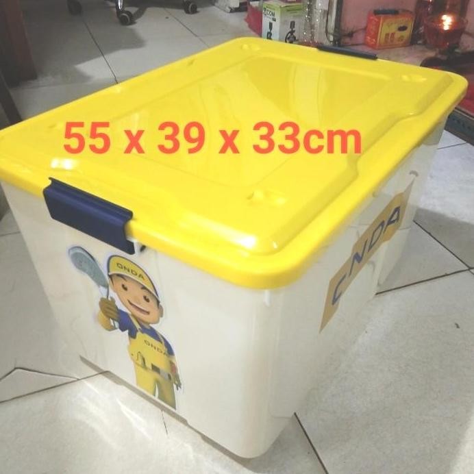 

Terlaris Box Containner Plastik Dengan Roda / Kontainer Box ( 55 X 39 X 33 Cm)