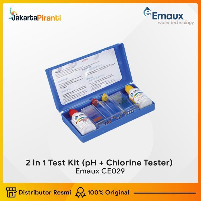Emaux Alat Tes Ph Dan Cl Kolam Renang Test Kit 2 In 1 Ce029 Ce031 Untuk Kandungan Ph & Kaporit Air K