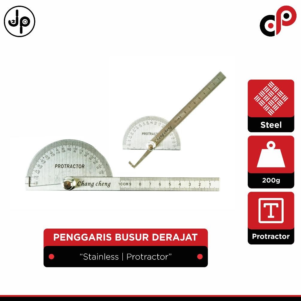 

Penggaris Combi Busur Derajat Stainless 180 Derajat | Protractor | Alat Ukur Sudut AST