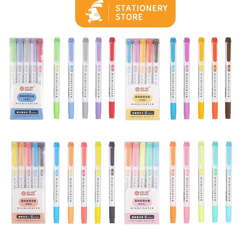 

Highlighter Penanda Pen Highlighter Macaroon 5 Warna -Rabbit Stationery