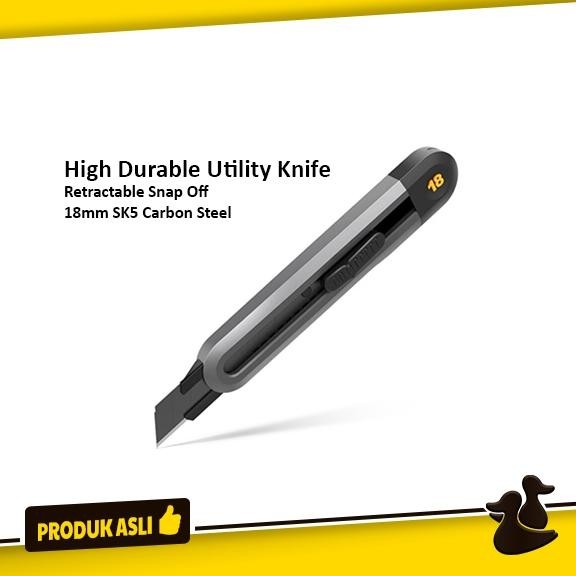 

Heavy Duty Utility Knife Pisau Cutter Besar Baja Hitam SK5 Carbon Steel Original AST