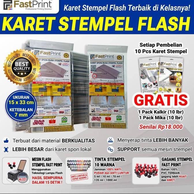 

Karet Spon Busa Stempel Flash Warna Isi 5 Pcs