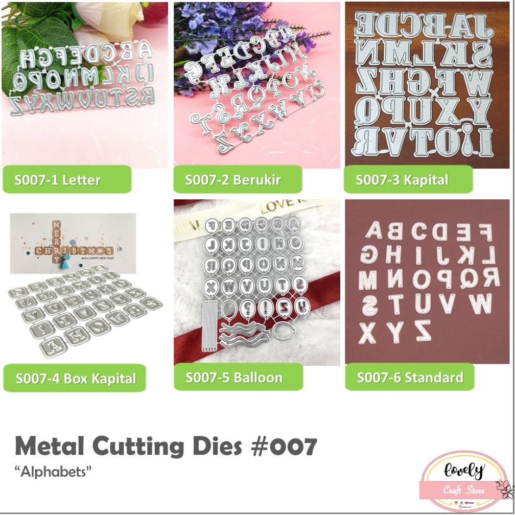 

LovelyCraftStore | Metal Cutting Dies S07 ~ Mold Stencil Metal, Cetakan Stensil bentuk daun rambat alpabet abjad untuk bahan mahar, dekorasi, journal, scrapbooking, cards, art deco, etc AST