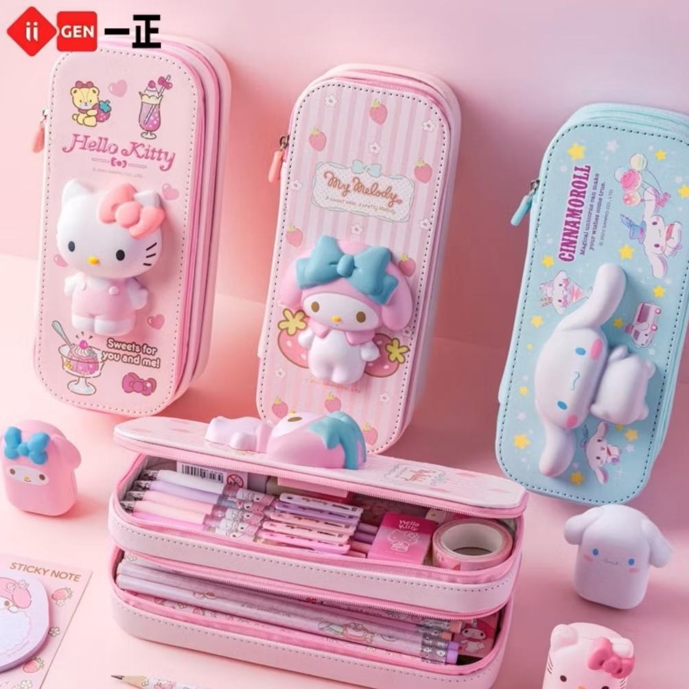 

Tempat Pensil 2 Susun Squishy Sanrio Pencil Case AST