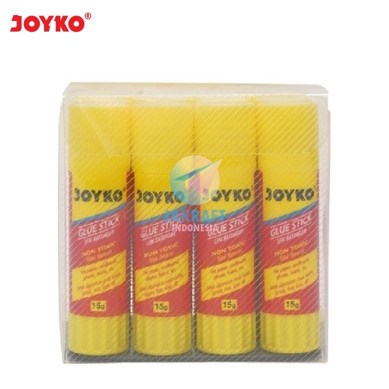 

(12 Pcs) GROSIR Glue Stick 15Gr Lem Kertas Stik Putar Kecil 15 Gram Gr JOYKO GS-15 / GS-102 Non Toxic Aman Tidak Beracun | PACK AST