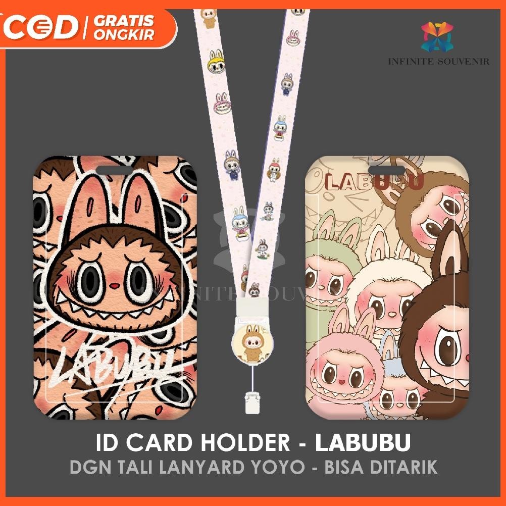 

(N017) ID Card Holder Tali Yoyo Labubu / The Monster / Nametag Yoyo / Card Holder Yoyo / Cat / Card Holder Tali Bisa Ditarik AST