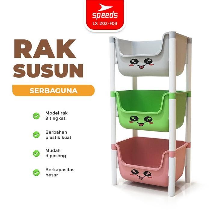 

Terlaris Speeds Rak Mainan Rak Susun Storage Tempat Penyimpanan Mainan Kotak Mainan Roda Serbaguna Rakit Mudah Toy 202-F03