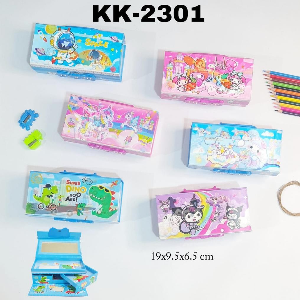 

SOS Kotak Pensil Karton Kode 3 tingkat 3D/ Tempat Pensil / Pencil Case/Tepak AST