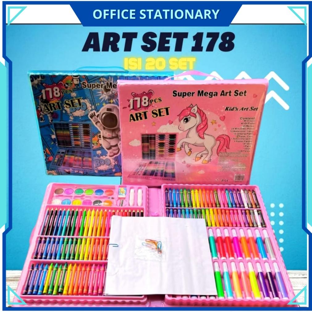 

OFS Crayon Pensil Warna ART SET 178 PCS Anak Pensil Warna Crayon ISI ( 178 pcs ) AST