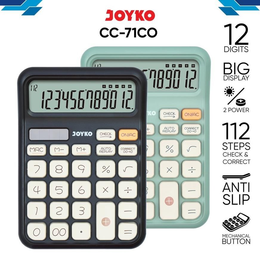 

Kalkulator Color Pastel JOYKO CC 71CO - Calculator Pastel Tombol Empuk / Mechanical Button AST