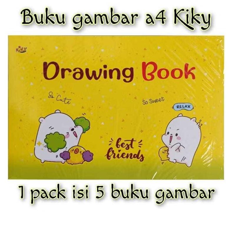 

Buku gambar a4 kiky 1 pack isi 5 buku kertas putih tebal AST