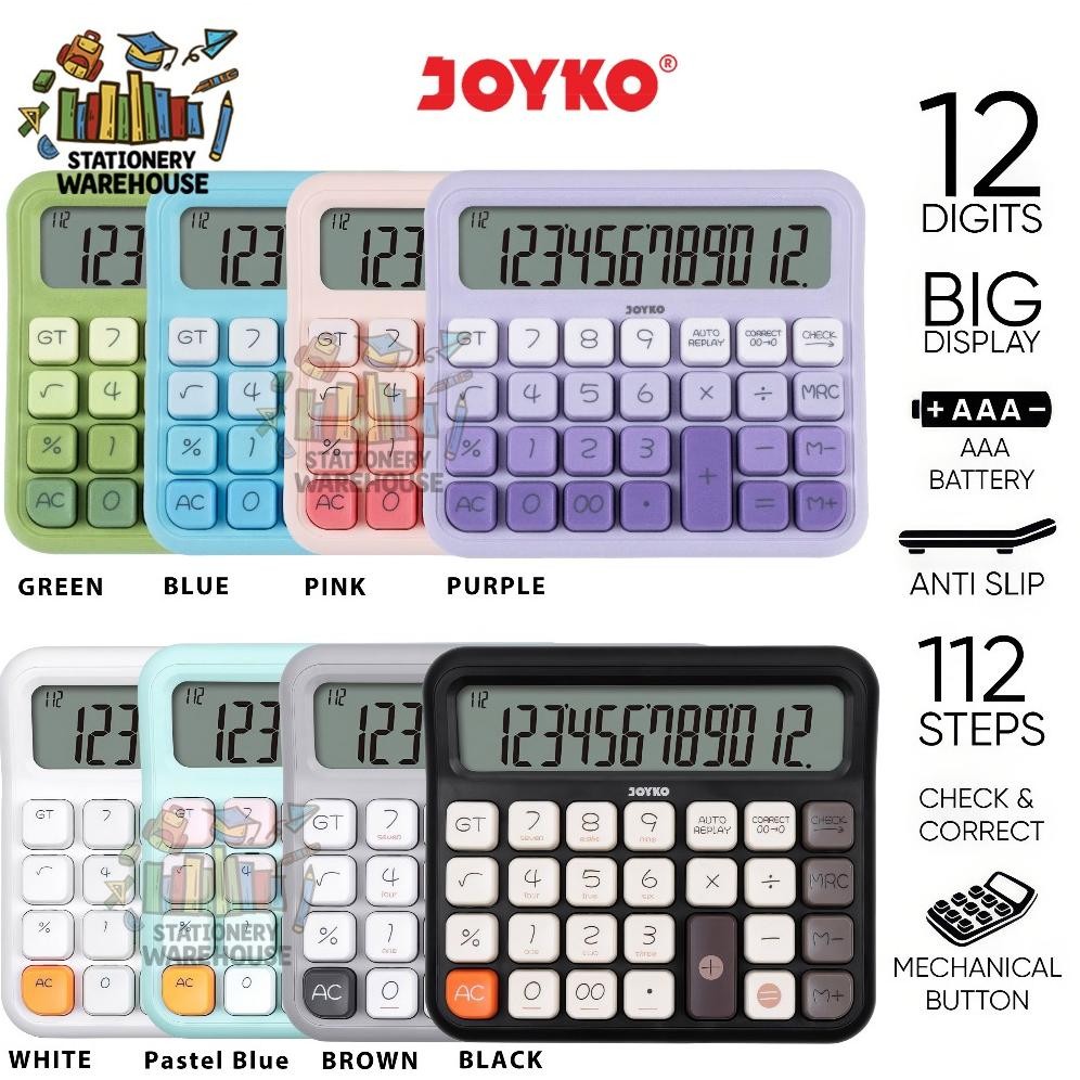 

Calculator Kalkulator Joyko CC-63ACO CC-63BCO CC-63DCO 12 Digits Check & Correct AST