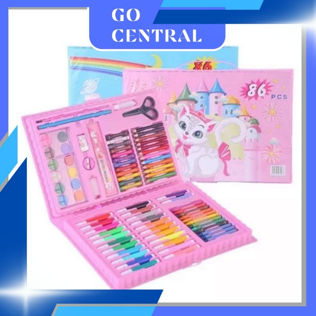 

CRAYON ISI 86 PCS CRAYON ANAK SET LENGKAP CRAYON MEWARNAI - GO CENTRAL AST