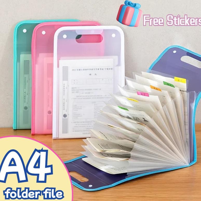 

13 Pocket File Folders File Bag Tas File Akordeon Tas File Handle Map File Clear Holder Multi Layer Folder Tas File 13 Sekat A4 Map Tas Dokumen AST