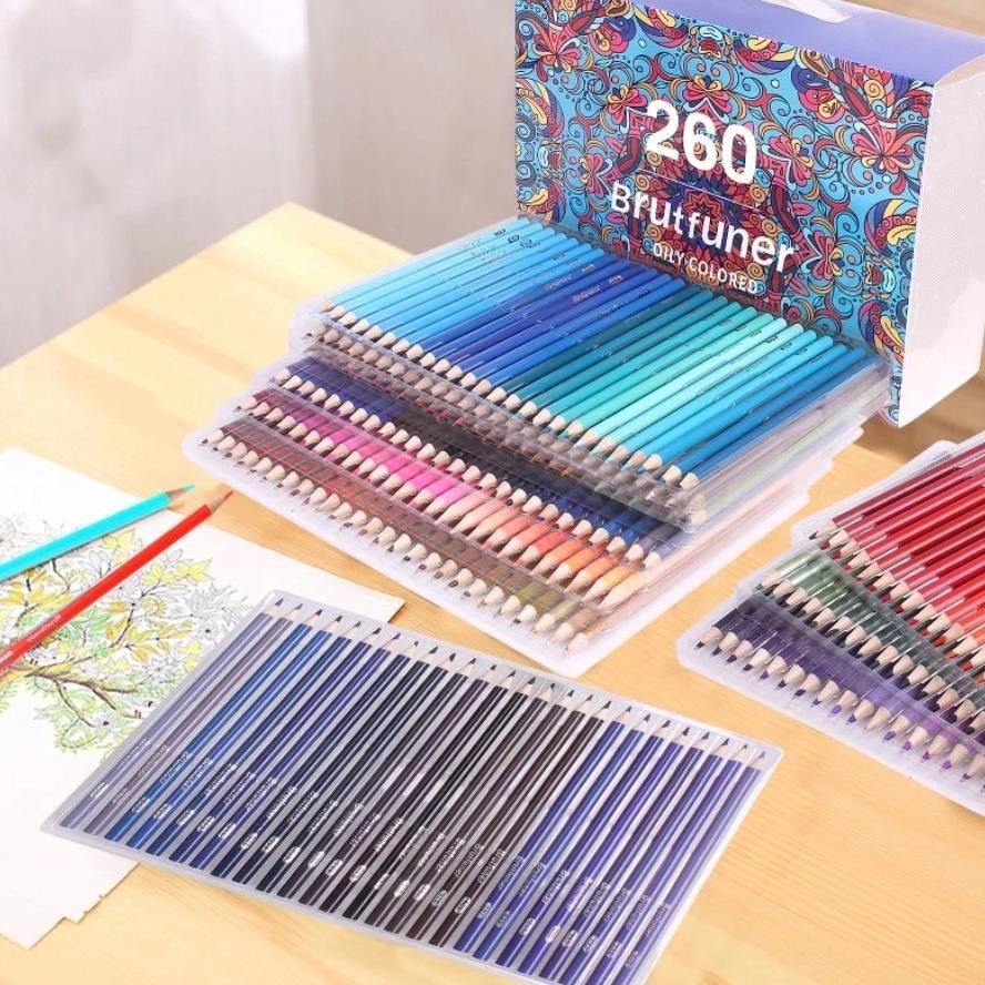 

Brutfuner Pensil Warna Painting Oil Pencil Artist Color Set 260 AST