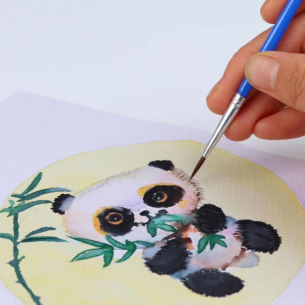 

Fg-87 50Pcs/Set Cat Air Artist Paint Brush Pena Garis Besar Lukisan Cat Minyak Guas Graffiti Fg-87