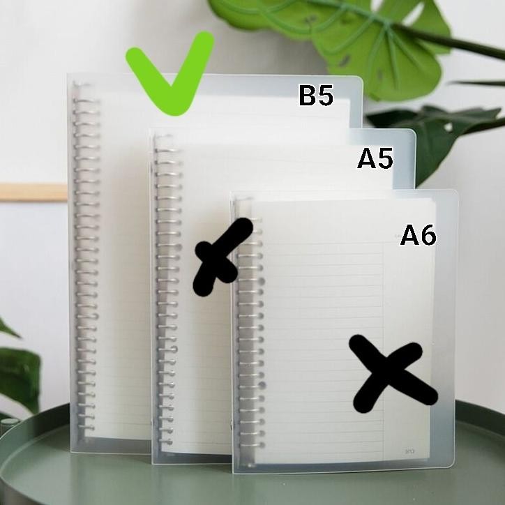 

[ Promo ]buku binder cover mika transparan dan hitam esthetik A5 dan B5 AST