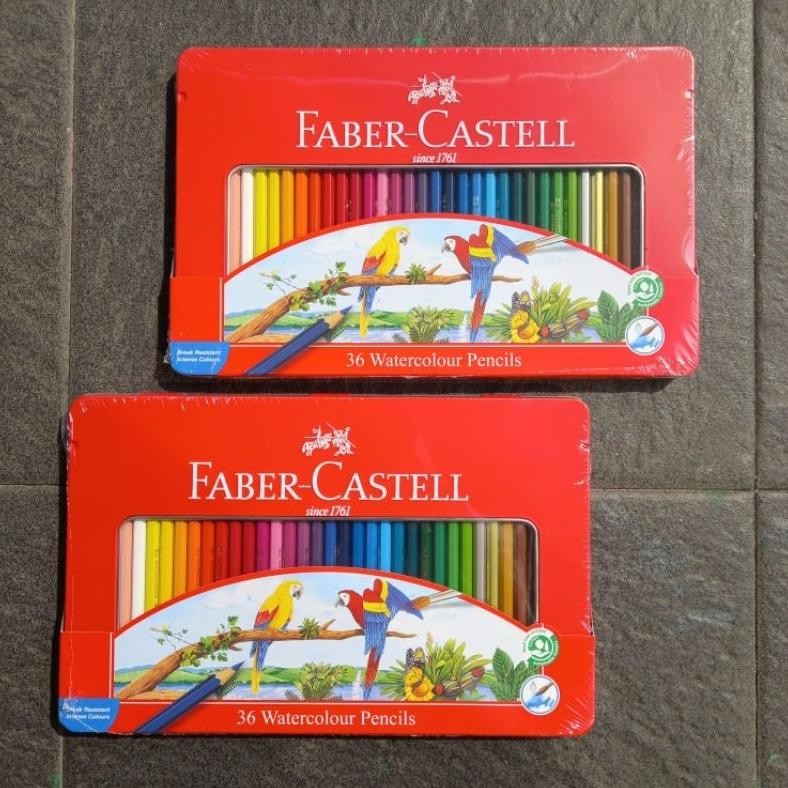 

Pensil Warna Colored Pencils Faber Castell 36 Water Colors Tin Case ( Set ) [ Original ] AST