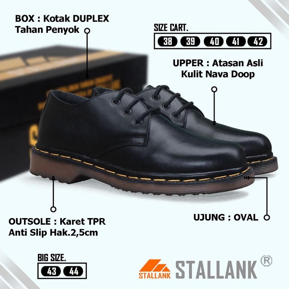 STALLANK || Sepatu Oxpord Pria Asli Kulit