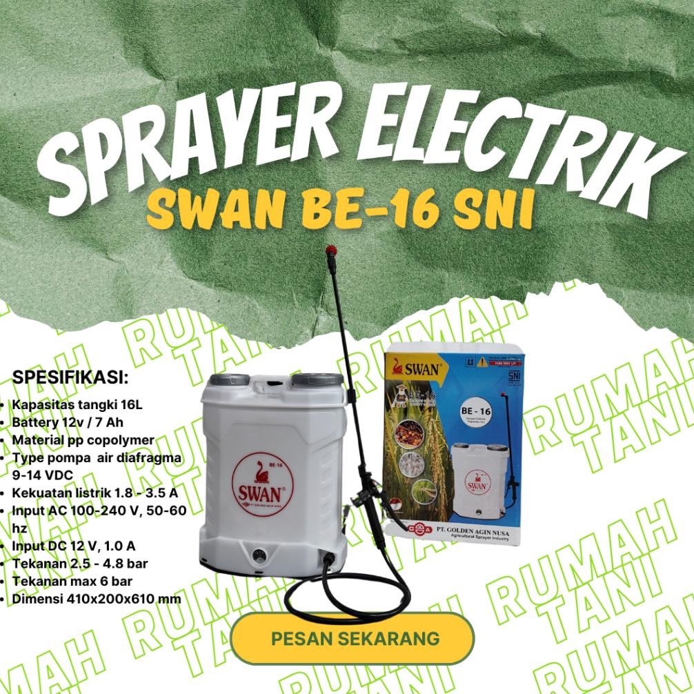 SPRAYER ELEKTRIK TANAMAN PERTANIAN ORIGINAL SWAN BE16