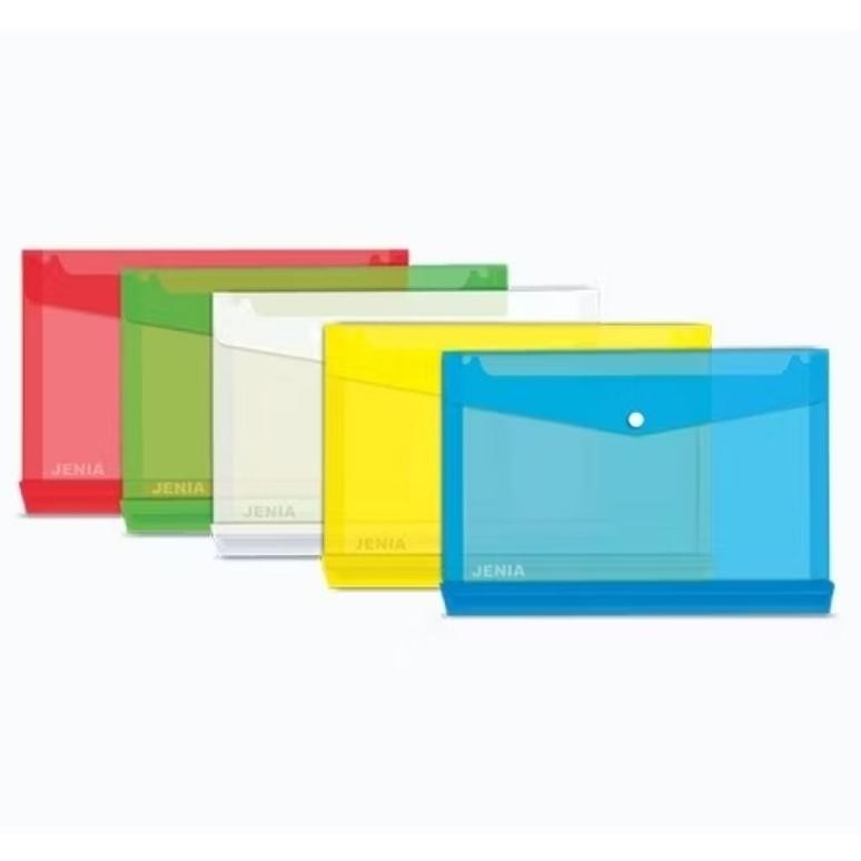 

(52 Lusin) Map Plastik Kancing Kartonan AST