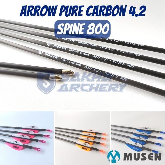 Anak Panah Arrow Musen Pure Carbon Spine 800 - MSTJ-42BS