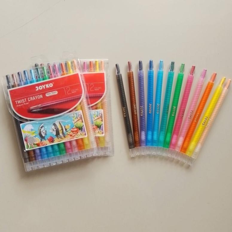 

Crayon Putar Twist Crayon Joyko 12 Warna ( Set ) [ Original ] AST
