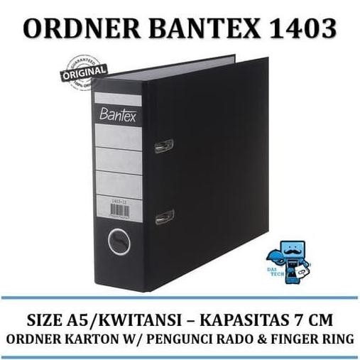 

Ordner Bantex 1403 A5 Economic Hitam (kwitansi) 7cm (1 pcs ) AST