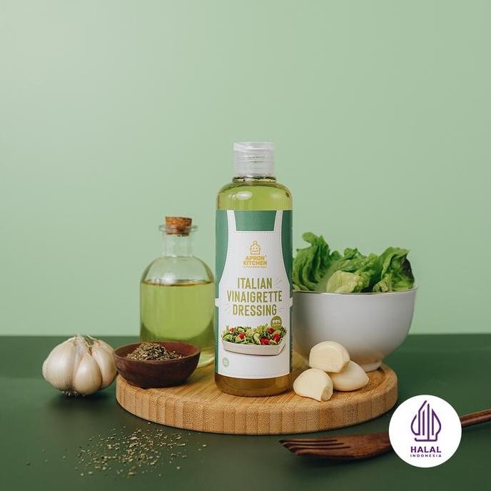 

Terlaris Apron Kitchen Vinaigrette Dressing Salad Saus Selai Italia Botol 250ml SALE