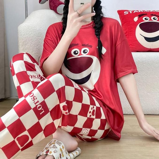 piyama 2in1 jumbo | Piyama Jumbo Wanita 5XL  | piyama 2in1 jumbo |Baju Tidur Jumbo 5XL | Piyama Over