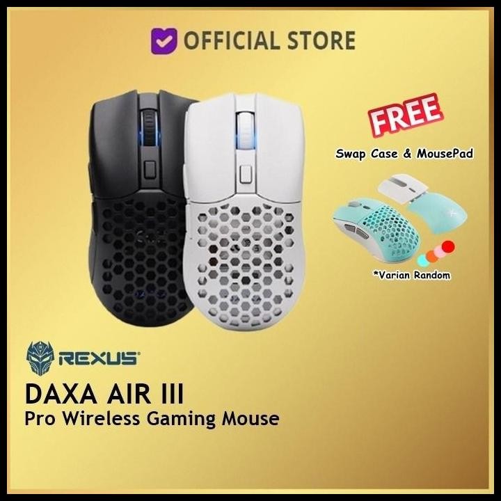Rexus Daxa Air Iii Pro Wireless Gaming Mouse Air 3 Ultra Lightweight Harga Promo