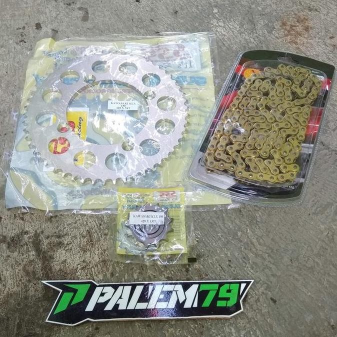 Gear Set - Paket Gir Depan Belakang SSS Rantai KLX 150 S L BF Dtracker